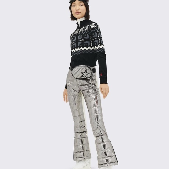 New Perfect Moment Metallic Talia Pant XS silver cream winter snow ski - Picture 3 of 8
